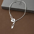 Light Luxury Alloy Enamel Irregular Geometric Disc Choker Necklace For Women view 4
