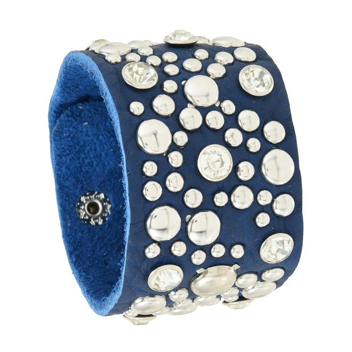 Rivet Punk Cowhide Bracelet Personalized Trendy Bar Accessory Leather Bracelet For Men
