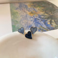 Light Luxury Alloy Enamel Heart Asymmetric Clip-on Earrings With Round Accent view 2