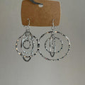 Metal Round Threaded Hollow Layered Pendant Drop Earrings, European American Geometric Style view 4