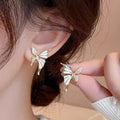 Enamel Butterfly Stud Earrings For Women Forest Style Micro Pave Zircon Elegant Jewelry view 2
