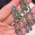 Light Luxury Alloy Zircon Geometric Oval Tassel Pendant Drop Earrings view 4