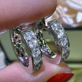 Korean Style Round Geometric Hoop Earrings For Women, Sweet Cool Daily Fashion Jewelry view 3