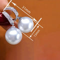 Women's Baroque Faux Pearl Earrings, Elegant Korean Style Dress Jewelry For Ladies view 4
