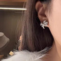 Women's Korean Style Bow Stud Earrings, Symmetrical Sweet Princess Fashion Ear Jewelry view 3