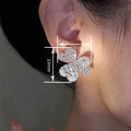 Style Lucky Clover Stud Earrings For Women, Pastoral Three Leaf Forest Style Ear Jewelry view 4