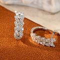 Wheat Leaf Ear Cuff With Micro Pave Zircon, Elegant Women's Fashion Earring Earrings view 3