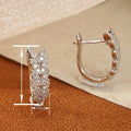 Wheat Leaf Ear Cuff With Micro Pave Zircon, Elegant Women's Fashion Earring Earrings view 4