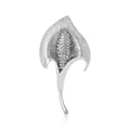 Alloy Enamel Calla Lily Brooch With Rhinestones For Women's Apparel view 2
