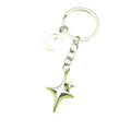 Zinc Alloy Four Point Star Keychain For Bag Charm Gift view 5
