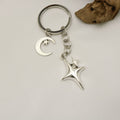 Zinc Alloy Four Point Star Keychain For Bag Charm Gift view 4