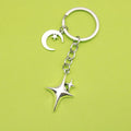 Zinc Alloy Four Point Star Keychain For Bag Charm Gift view 1
