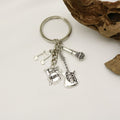 Metal Guitar Drum Music Keychain Creative Bag Charm Gift view 4