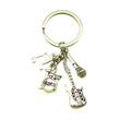 Metal Guitar Drum Music Keychain Creative Bag Charm Gift view 5