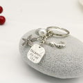 Metal Ocean Starfish Turtle Mermaid Keychain Backpack Car Charm – Silver view 3
