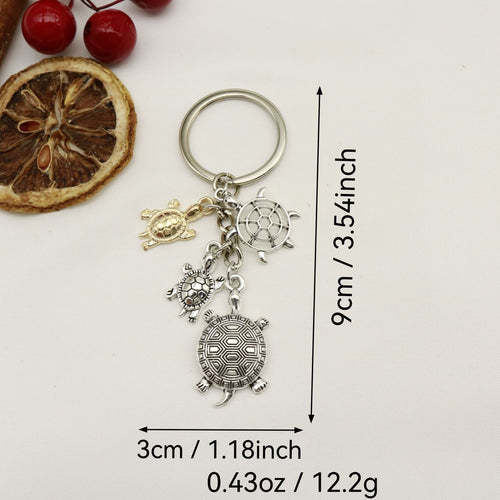 Zinc Alloy Sea Turtle Keychain Car Key Ring Gift