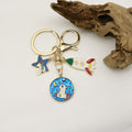 Metal Cartoon Astronaut Planet Keychain Cute Car Key Ring Gift view 4