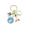 Metal Cartoon Astronaut Planet Keychain Cute Car Key Ring Gift view 5