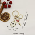 Zinc Alloy Enamel Soccer Ball Keychain Backpack Bag Charm view 2