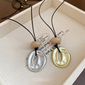 Light Luxury Acrylic Geometric Round Irregular Pendant Sweater Necklace For Women view 2