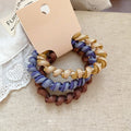 Fabric Elastic Lace Ribbed Hair Tie Jewelry Set, Round Versatile Girls Hair Rope Accessories view 3
