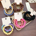 Fabric Elastic Lace Ribbed Hair Tie Jewelry Set, Round Versatile Girls Hair Rope Accessories view 2