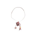 Vacation Style Alloy Cat Flower Apple Pendant Sweater Necklace With Resin Cord For Women view 5