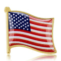Alloy Enamel American Flag Brooch Pin For Clothing Decoration view 1