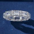 Stackable Women's Geometric Ring With Micro Pave Zircon Inlay Delicate Finger Jewelry view 2