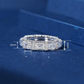 Stackable Women's Geometric Ring With Micro Pave Zircon Inlay Delicate Finger Jewelry view 4
