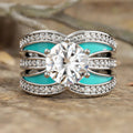 Maillard Style Oil Painted Six Prong Inlaid Ring For Women, Princess Light Luxury Jewelry view 1