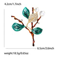 Alloy Enamel Rhinestone Branch Brooch Pin For Clothing Decoration view 5
