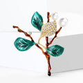 Alloy Enamel Rhinestone Branch Brooch Pin For Clothing Decoration view 2