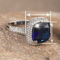 Trendy Women's Square Chunky Geometric Statement Ring For Wedding Proposal Niche Jewelry view 4