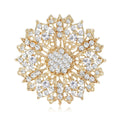 Alloy Hollow Rhinestone Crystal Flower Brooch Pin For Suit Decoration view 1
