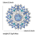 Alloy Hollow Rhinestone Crystal Flower Brooch Pin For Suit Decoration view 6