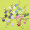 Zinc Alloy Colorful Flower Keychain DIY Bag Charm Accessory view 1