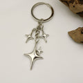 Zinc Alloy Hollow Star Keychain Bag Charm Gift view 4