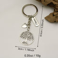 Antique Silver Alloy Family Tree Heart Keychain Meaningful Gift view 2