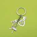 Metal Ballerina Keychain Bag Charm Gift view 1
