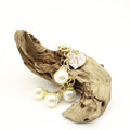 Crystal Pearl Heart Keychain Bag Charm view 4
