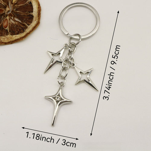 Zinc Alloy Sun Moon Heart DIY Keychain Backpack Charm