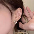 Women's Forest Style Butterfly Earrings With Micro Paved Zircon And Enamel Oil Painting Detail view 3