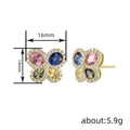 Colorful Dopamine Stud Earrings For Women, Niche Geometric Butterfly Sweet Cool Jewelry view 4