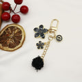 Metal Flower Letter Pom Pom Keychain For Phone Bag Charm view 6