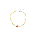 Cat Eye Stone Beaded Flower Pendant Necklace For Women Pastoral Dopamine Clavicle Chain view 5