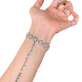 Light Luxury Silver Lace Flower Copper Adjustable Bangle For Women Jewelry view 5
