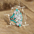 Women's Three Piece Ring Set, Futuristic Tech Style Square Oil Painting Statement Jewelry view 4