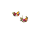 Light Luxury Zircon Flower Faux Pearl Stud Earrings With Silver Pin For Women view 5