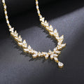 Luxury Banquet Earrings And Marquise Princess Necklace Set For Women's Formal Dress Jewelry view 6